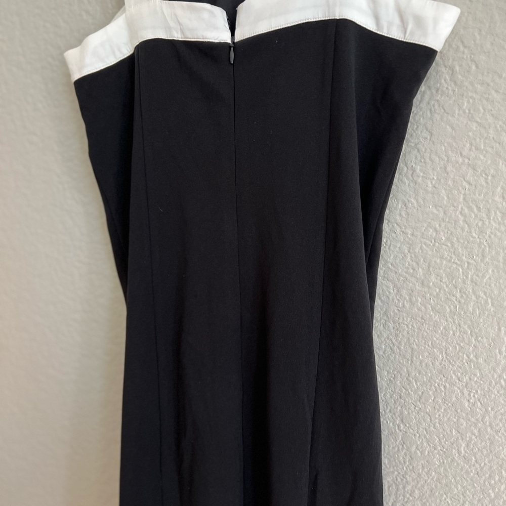 Luxurious Outlook Black and White Bow Mermaid Maxi Dress - Picture 6 of 9